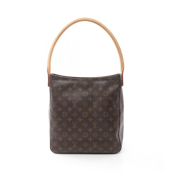 Louis Vuitton Monogram GM Shoulder Leather Bag Looping Brown - Picture 1 of 7
